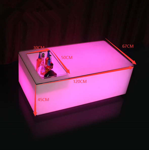 RGB Led Coffee Table for KTV Bar Table Ip65 Outdoor or Indoor Use Remote Control