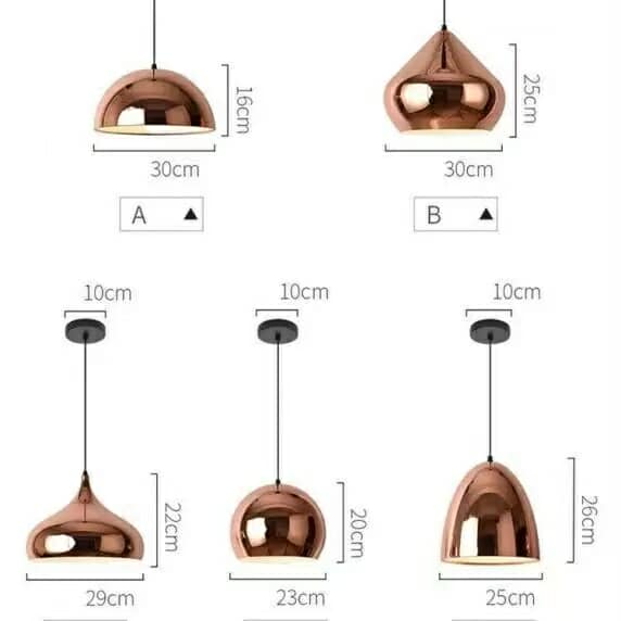 Glass Rose Gold Pendant Light Decorative Ceiling Hanging Light Rose Gold Iron Metal Modern Pendant Lamp for Dining Table