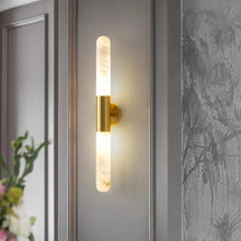 Cargar imagen en el visor de la galería, Nordic Creative Natural Alabaster Wall Lamp with Real Spanish Marble LED
