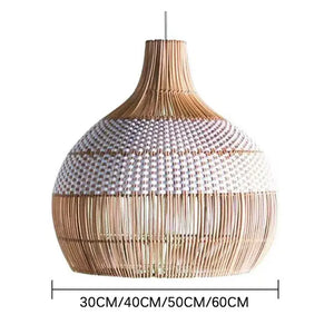 Natural Rattan Pendant Light – Handmade Hanging Ceiling Lamp for Restaurant, Bedroom & Home Interiors