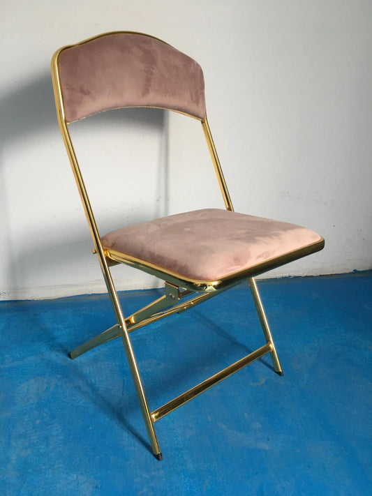 Event Folding Banquet Dining Garden Corduroy Chair for Cafe