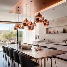 Load image into Gallery viewer, Glass Rose Gold Pendant Light Decorative Ceiling Hanging Light Rose Gold Iron Metal Modern Pendant Lamp for Dining Table
