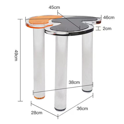 Nordic Light Luxury Acrylic Coffee Table – Modern Special-Shaped Living Room Sofa Table for Contemporary Interiors
