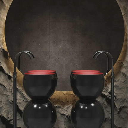 Unique Design Outdoor Pedestal Wash Basin – Modern Stainless Steel Floor Standing Sink for Villas, Gardens & Balconies