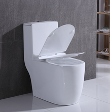 Load image into Gallery viewer, Modern One-Piece Floor Mounted Toilet – Dual Flush Porcelain Sanitary Ware with Siphonic System
