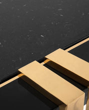 Load image into Gallery viewer, Luxury Home Furniture Hot Sale Lobby Gold Stainless Steel Wooden Small Black Console Table Hallway Console Table
