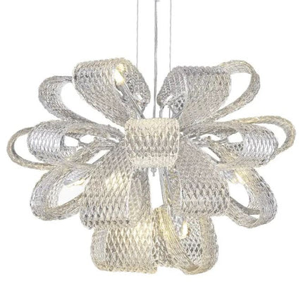Luminaires suspendus modernes en verre haut de plafond, lustres de luxe en cristal et LED, design sur mesure pour salon, salle à manger, hôtel et mariage. 