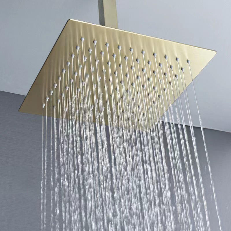 12inch Ceiling Shower Stainless Steel Electroplated 304 High Quality Gold Shower Wall Entry Shower System extra Long Shower Arm