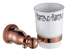 Load image into Gallery viewer, Rose Gold Towel Holder Bathroom Set Toilet Accessories with tissue Holder, Soap Holder,Hook,
