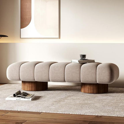 Moderner Nachttischhocker, Schlafzimmerhocker, schlichter nordischer Hocker, langer Hocker für Garderobe, Sofahocker, Schuhbank