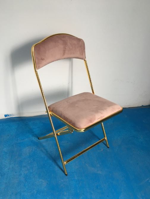 Event Folding Banquet Dining Garden Corduroy Chair for Cafe