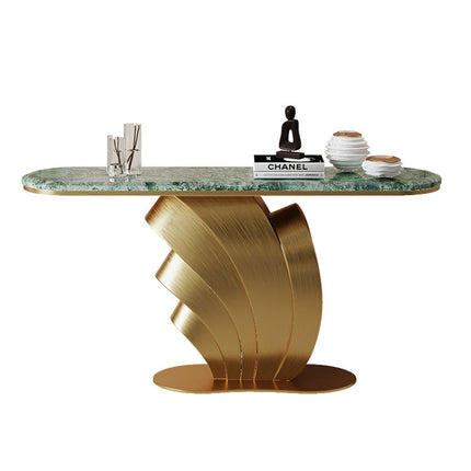 Modern Italian Style Marble Console Table – Luxury Rock Slab Entrance Table for Living Room Furniture