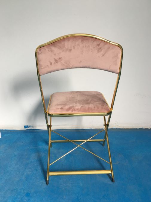 Event Folding Banquet Dining Garden Corduroy Chair for Cafe