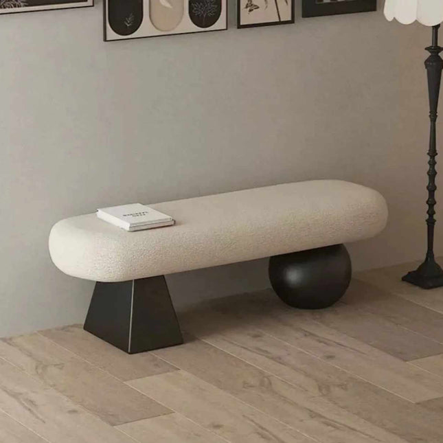 Nordic-Style Shoe Changing Bench – Upholstered Sofa Stool for Entryway, Bedroom, or Bed End Seating