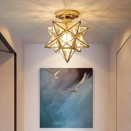 Ceiling Lamp Five-pointed Star Ceiling Light Hallway Aisle Balcony Small Lamps Iron Art Lamp Chandeliers