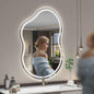 Nordic Modern LED Bathroom Mirror – 50X60CM Irregular Lake-Shaped Makeup Mirror with Illumination for Home & Cross-Border Trade