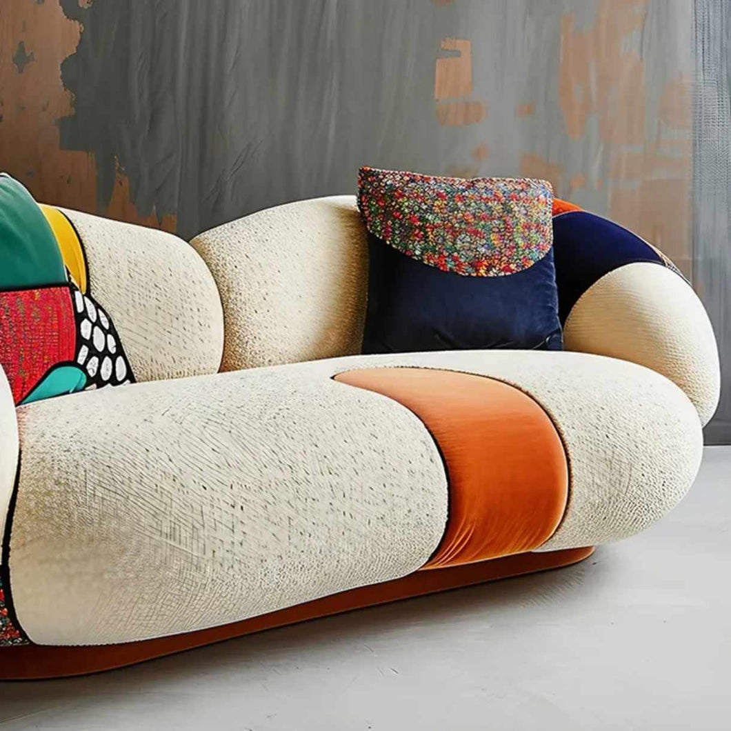 Italian Minimalist Fabric Sofa for Living Room Small Modern Straight Couch with Head Layer Support  Contemporary Luxury Fabric Sofa Furniture