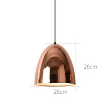 Load image into Gallery viewer, Glass Rose Gold Pendant Light Decorative Ceiling Hanging Light Rose Gold Iron Metal Modern Pendant Lamp for Dining Table
