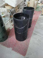 Cargar imagen en el visor de la galería, Natural Black Marble Bathroom Sinks Marble Stone Hand Wash Basin Marble Wash Basin Stand Alone Stone Sink
