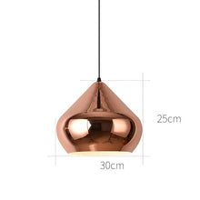 Load image into Gallery viewer, Glass Rose Gold Pendant Light Decorative Ceiling Hanging Light Rose Gold Iron Metal Modern Pendant Lamp for Dining Table
