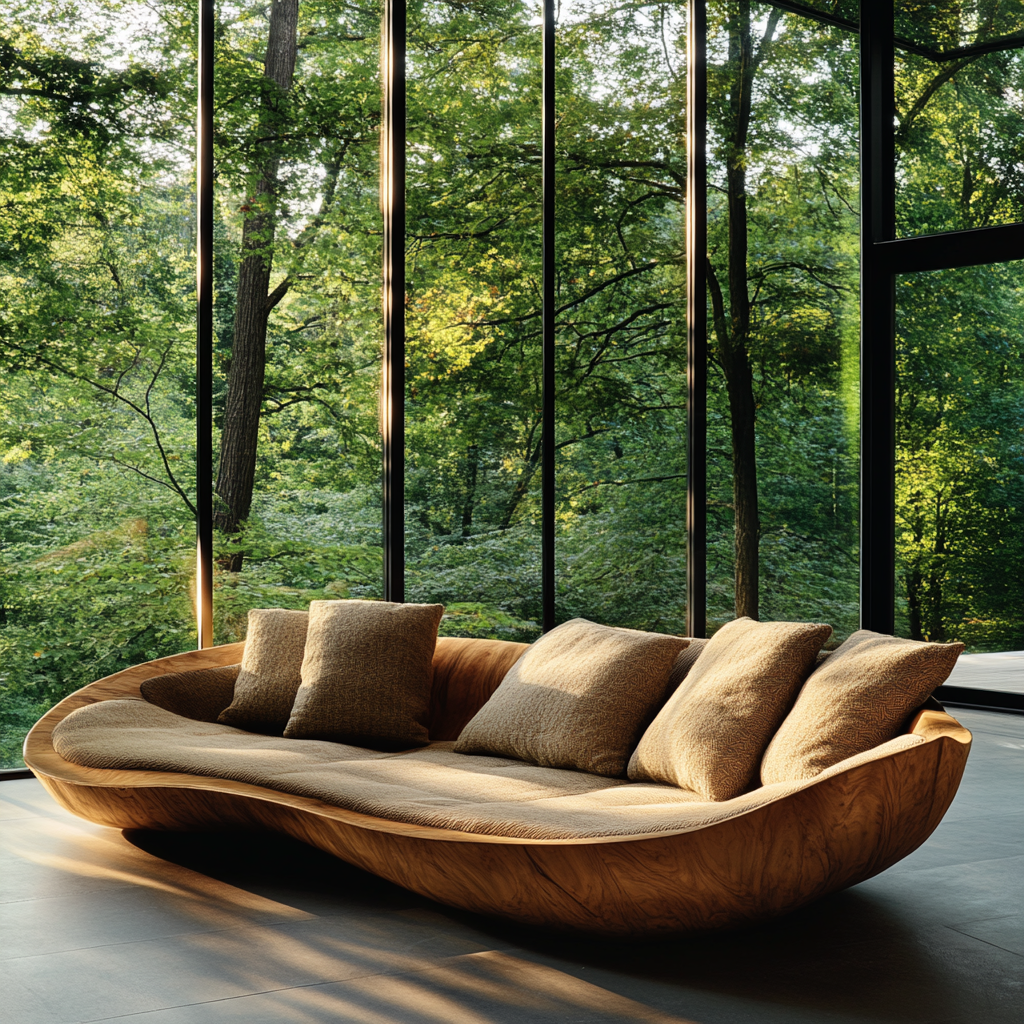 Modern Boat-Shaped Sectional Sofa – Velvet Upholstery Luxury Sofa for Living Room & Hotel Use