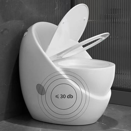 Modern Space Capsule Egg-Shaped One-Piece Toilet – Porcelain Siphonic Floor Mounted WC Sanitary Ware