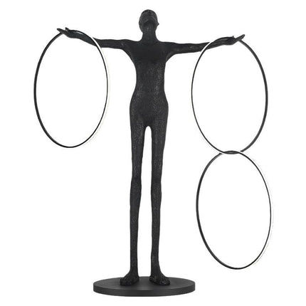 Luxuriöse Stehlampe in Form einer humanoiden Kunststatue – moderne, kreative Stehleuchte für Wohnzimmer, Ausstellungshalle, dekorative Beleuchtung