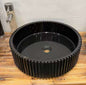 Modern Black Marble Vanity Basin – Luxury Countertop Vessel Sink for Hotels & Homes
