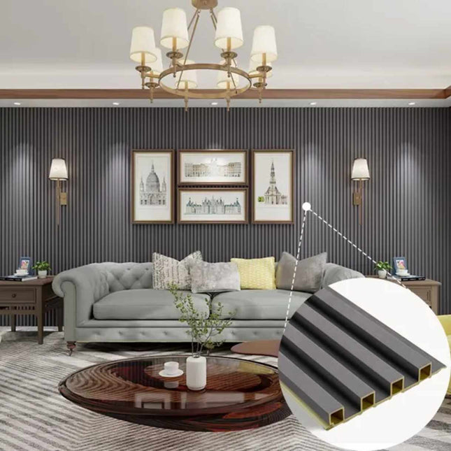 Gray PVC Wall Panels – Modern Waterproof Decorative Interior Cladding Boards