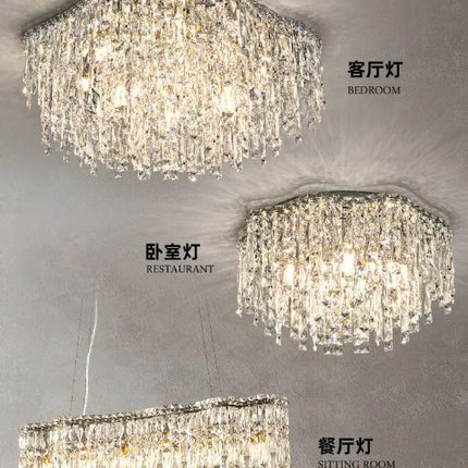 Luxury Postmodern High-end Atmospheric Circular Crystal Ceiling Lights by Manufacturers K9 Crystal Ceiling Lamp