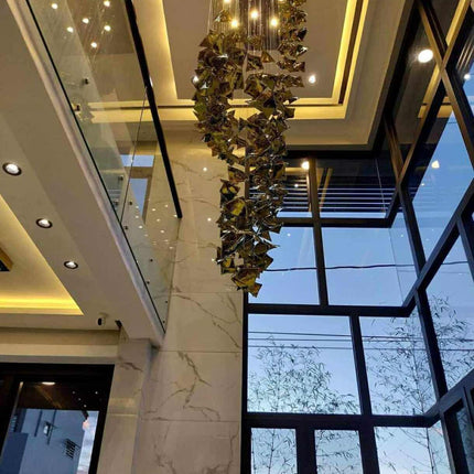 Long drop chandelier for staircase

High ceiling staircase chandelier

Spiral staircase chandelier

Contemporary staircase chandelier

Large staircase chandelier