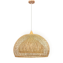 Загрузить изображение в средство просмотра галереи, Wholesale Vietnam Handmade Bamboo Pendant Light – Rustic Woven Rattan Lampshade for Restaurant, Café &amp; Home Décor
