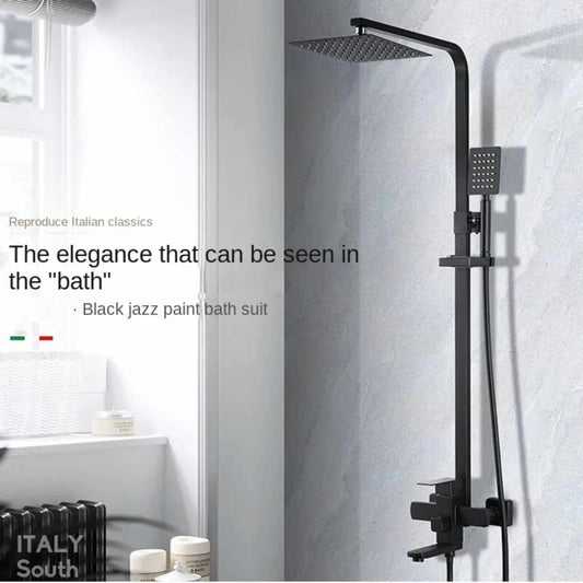 Black Slim Shower 304 Stainless Steel Italian Modern Style Edition