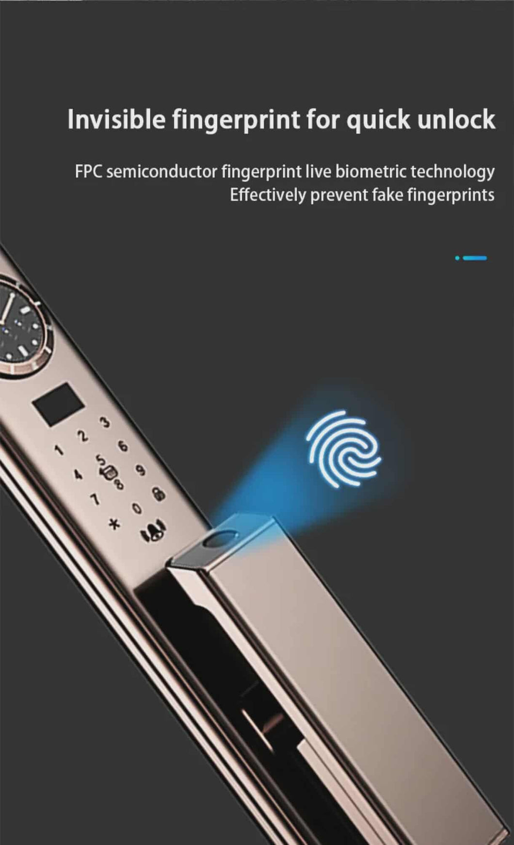Video Intercom Smart Door Lock with Clock – WiFi Smart Lock with Fingerprint, Password & 3D Face Recognition, Tuya Compatible