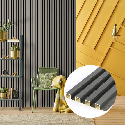 Gray PVC Wall Panels – Modern Waterproof Decorative Interior Cladding Boards