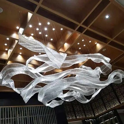 3D Art Glass Art Pendant Light for Large Customized Hotel Lobby Banquet Hall Hotel Ceiling Chandeliers Designer Hanging Lamps