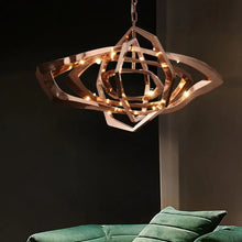 Load image into Gallery viewer, Rose Gold Stainless Steel Hotel Pendant Lighting Decoration Latest New Design Modern Luxury Indoor Metal Chandelier
