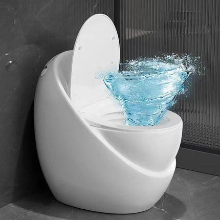 Modern Space Capsule Egg-Shaped One-Piece Toilet – Porcelain Siphonic Floor Mounted WC Sanitary Ware
