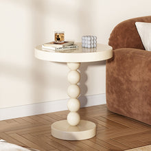 Load image into Gallery viewer, Modern Cream White Side Table – High-End Small Round Coffee Table for Living Room &amp; Home Décor
