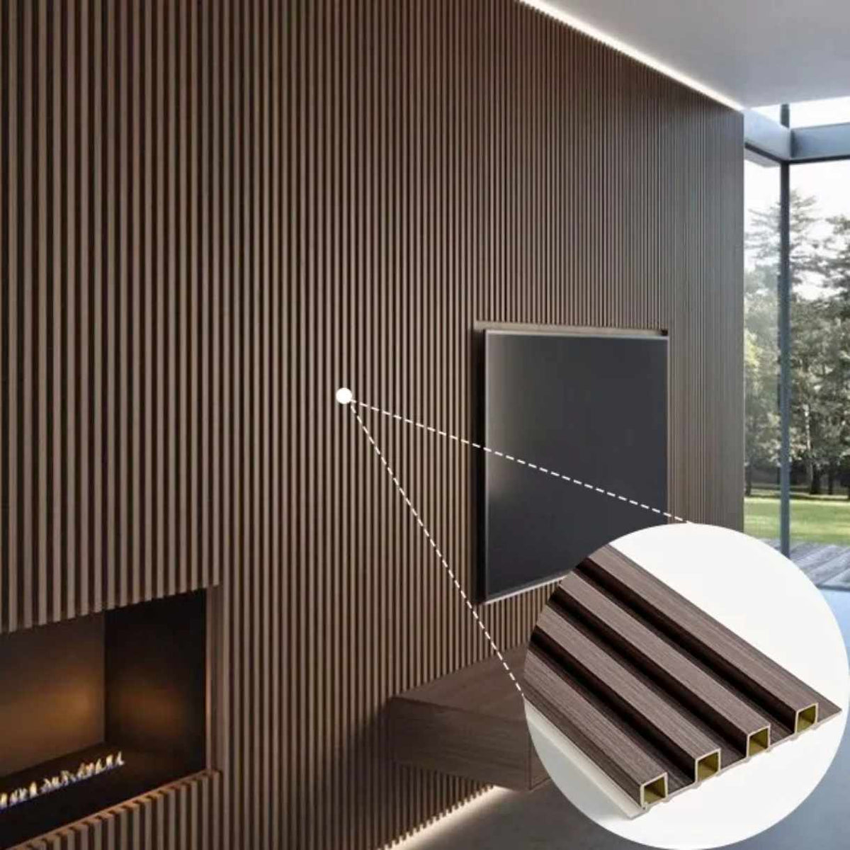 Luxury Dark Brown PVC Wall Panels – Stylish Modern Decorative Wall Boa ...
