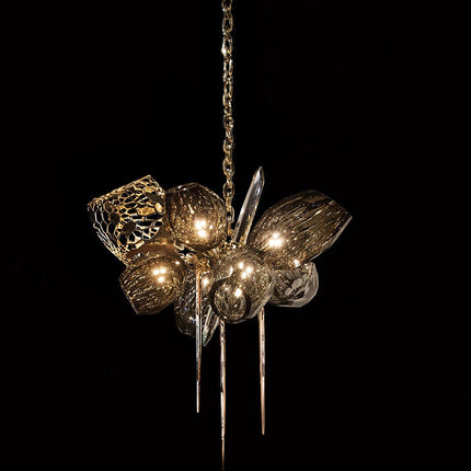 Nordic Modern Luxury Crystal Large Crystal Brass Lighting Chandelier Ceiling Lights Murano Glass Chandelier