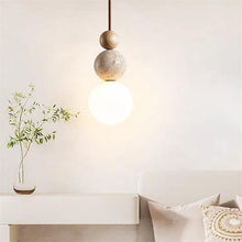 Загрузить изображение в средство просмотра галереи, Wabi-Sabi Style Travertine Modern Pendant Lamp Best Design Decorative Light Classic Bedside Lava Stone Lamp Lights
