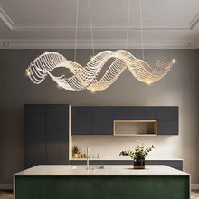 Lade das Bild in den Galerie-Viewer, Iron Crystal Pendant Light Hanging Luxury Modern K9 Crystal Chandelier
