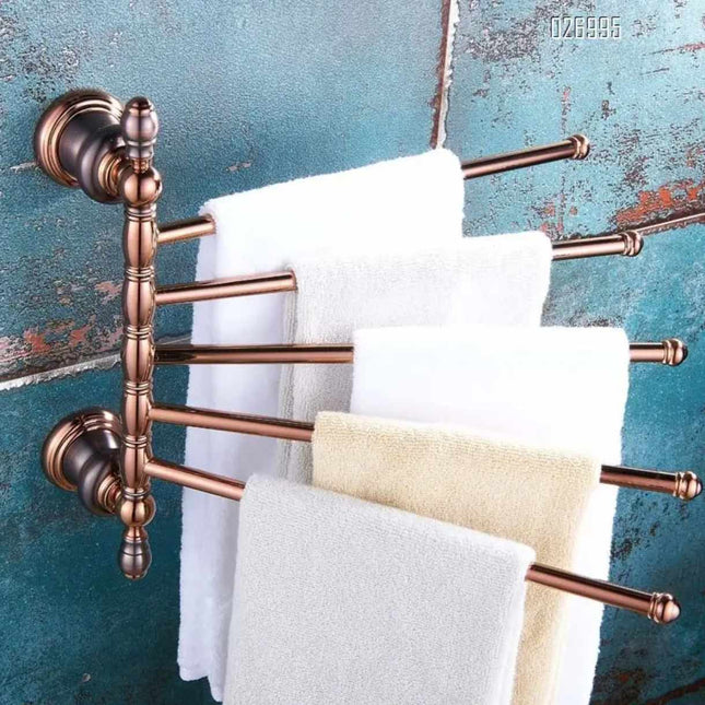 Bathroom Hotel Corner Wall Mounted Adjustable Folding Bath Holder Mental Hanger Rail Towel Rack