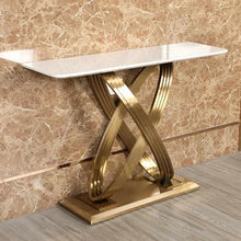 Load image into Gallery viewer, Modern Marble Top Console Table – Black Entrance &amp; Hallway Table for Living Room Furniture
