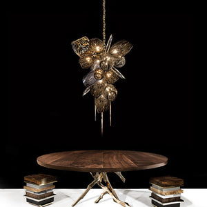 Nordic Modern Luxury Crystal Large Crystal Brass Lighting Chandelier Ceiling Lights Murano Glass Chandelier