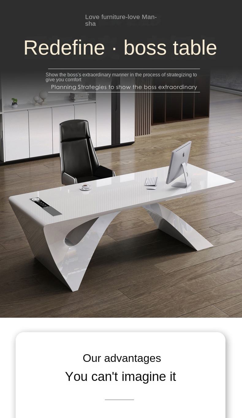 Contemporary Elegant Modern Tables Modern Commercial Office Furniture Design Manager Boss Office Desk Table