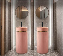 Load image into Gallery viewer, Pink Color Luxury Bathroom Wash Designer Freestanding Basin
