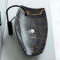 Luxury Irregular Black Porcelain Vessel Sink – Modern Art Face Boat Shape Countertop Hand Wash Basin for Bathroom Vanity