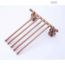 Load image into Gallery viewer, Bathroom Hotel Corner Wall Mounted Adjustable Folding Bath Holder Mental Hanger Rail Towel Rack
